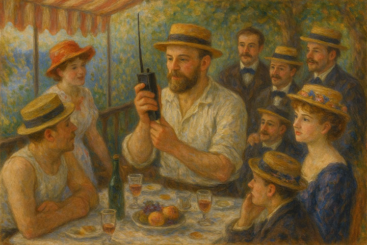 Making contacts at the picnic